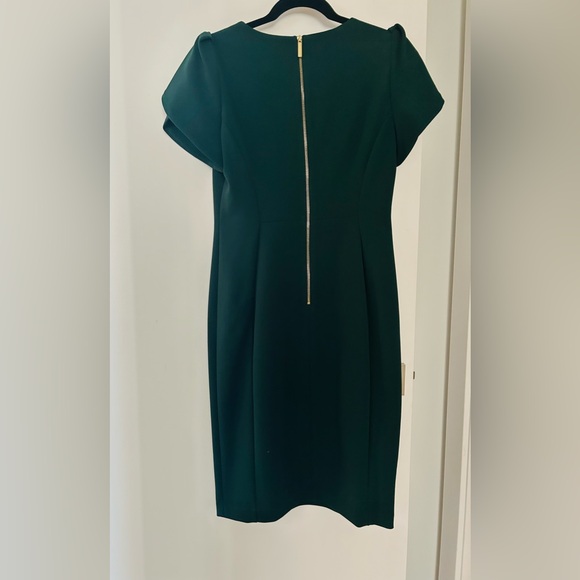 Calvin Klein Green Dress Short Sleeve Size 10 - Picture 3 of 4